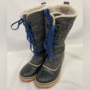 Sorel Women's Tivoli High Nocturnal Faux Fur Lined Waterproof Boots Size 6.5
